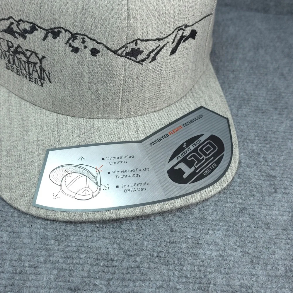 Crazy‎ Mountain Brewery Hat Cap Mens Snapback Gray Craft Beer Party Stout IPA